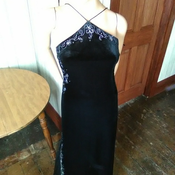 Bari Jay Dresses & Skirts - Bari Jay Black Velvet Formal Sz 14